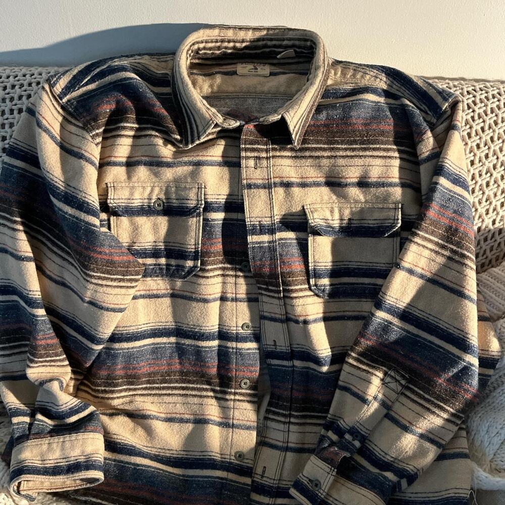 Red Head Plus Size Stripped Shacket Unisex